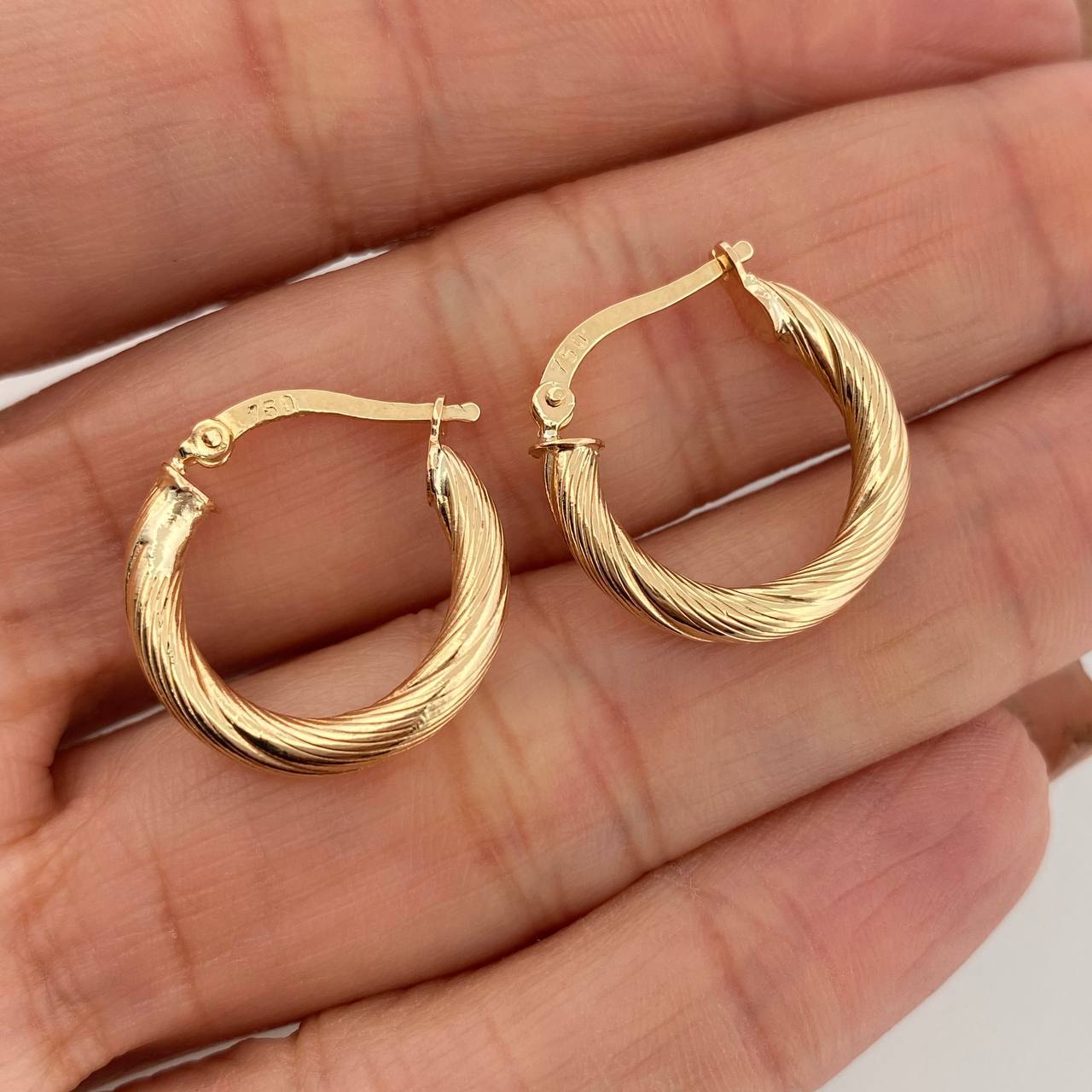 Candongas Rudi 2.15 g / 3/4 in Oro Amarillo 18K