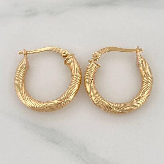 Candongas Rudi 2.05 g / 3/4 in Oro Amarillo 18K