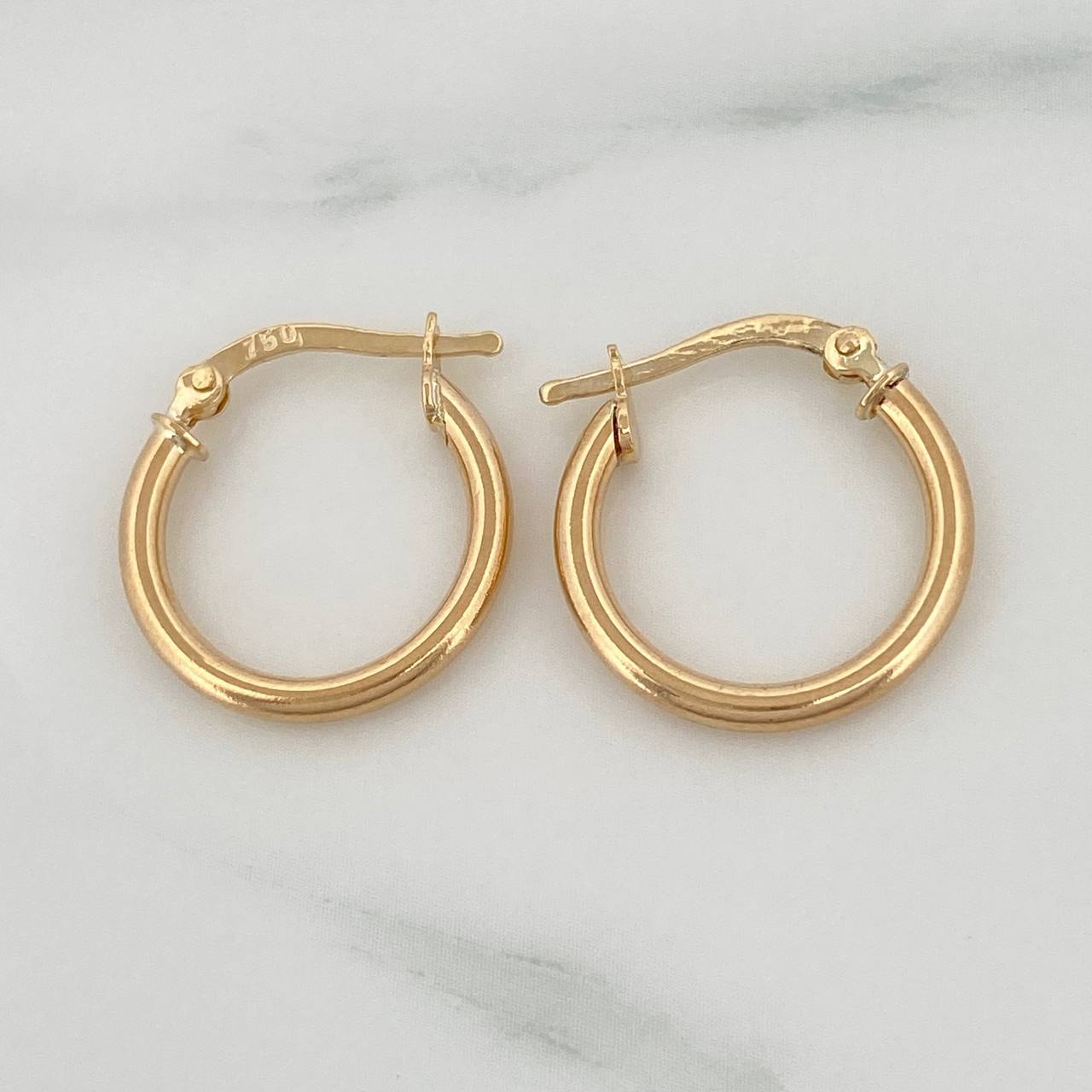 Hoop Earrings Jass 1.45 g / 3/4 in Yellow Gold 18K