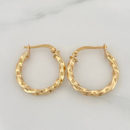 Candongas Lupe 1.95 g / 3/4 in Oro Amarillo 18K