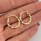 Candongas Kari 1.9 g / 3/4 in Oro Amarillo 18K