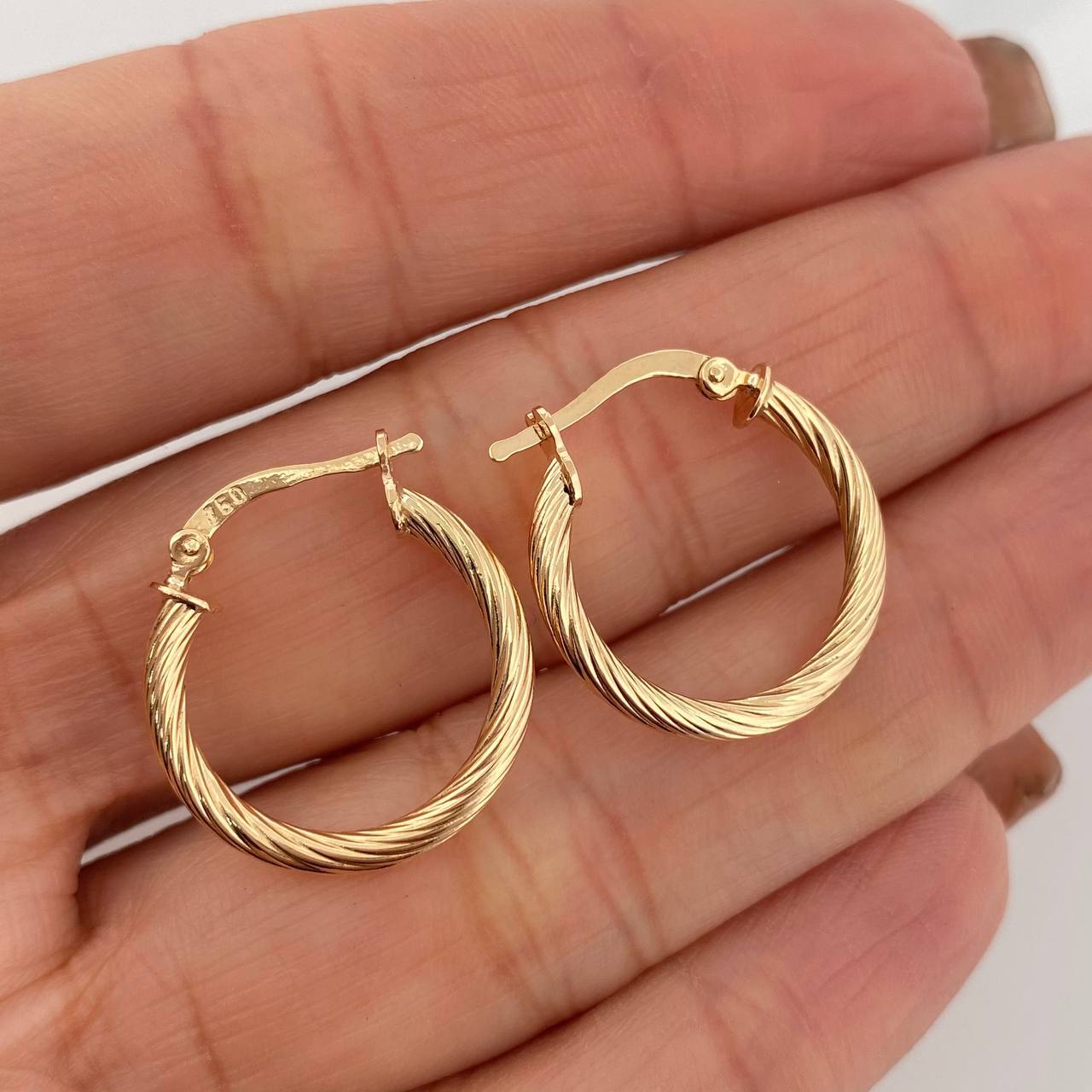 Candongas Sofi 1.85 g / 3/4 in Oro Amarillo 18K