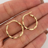 Hoop Earrings Kari 1.35 g / 3/4 in Yellow Gold 18K