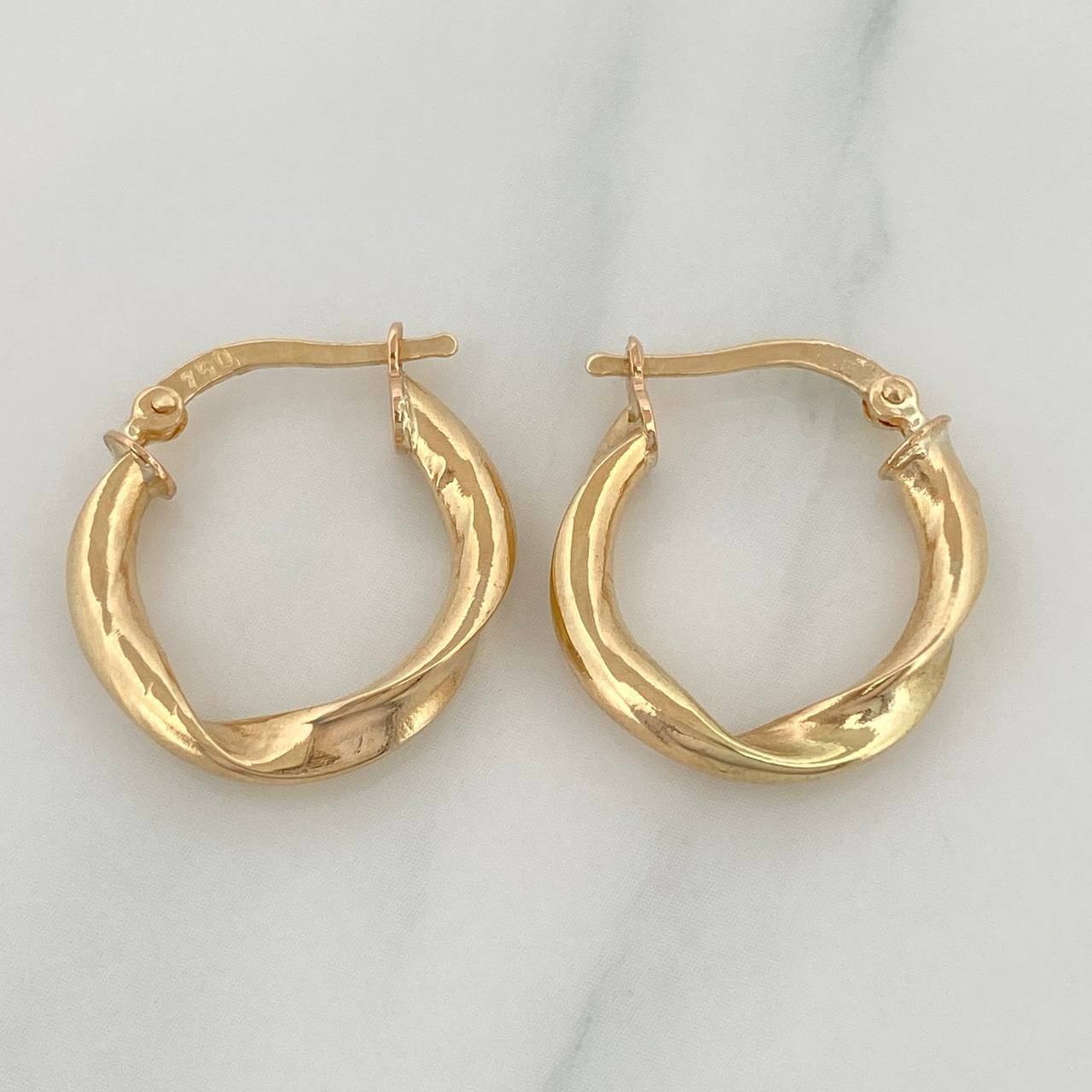 Candongas Grace 2 g / 3/4 in Oro Amarillo 18K