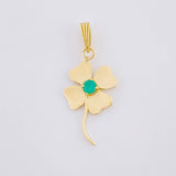 Dije Flor Trebol 12Pts 1.3 g / 1 in Oro Amarillo 18K