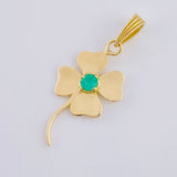 Dije Flor Esmeralda 12Pts 1.3 g / 1 1/2 in Oro Amarillo 18K