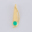 Abstract Delta Pendant Emerald 29Pts 1.4 g / 1 in 18K Yellow Gold