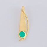 Abstract Delta Pendant Emerald 29Pts 1.4 g / 1 in 18K Yellow Gold