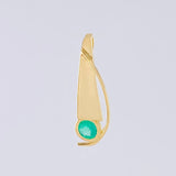 Abstract Delta Pendant Emerald 29Pts 1.4 g / 1 in 18K Yellow Gold
