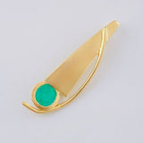 Abstract Delta Pendant Emerald 29Pts 1.4 g / 1 in 18K Yellow Gold