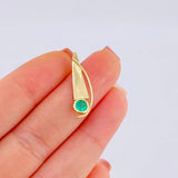 Abstract Delta Pendant Emerald 29Pts 1.4 g / 1 in 18K Yellow Gold