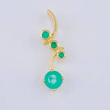 Trio Linked Pendant Emerald 43Pts 1.05 g / 3/4 in 18K Yellow Gold