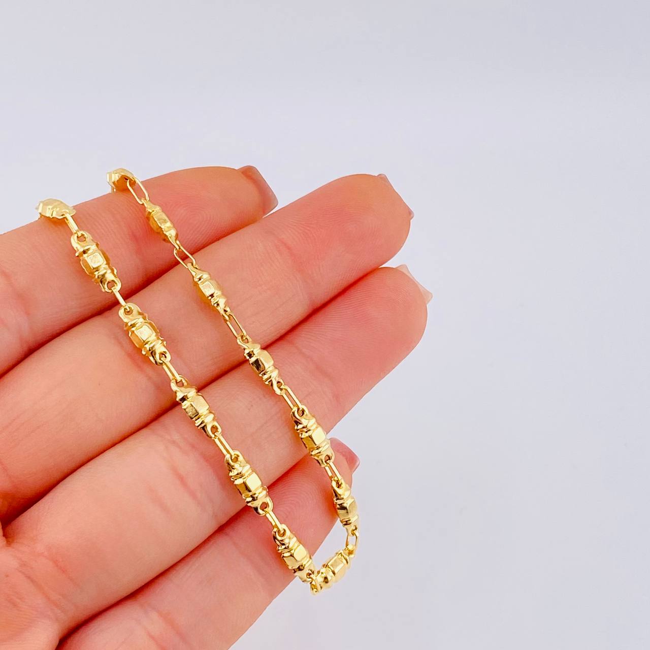 Cadena Rustica Cilindro 7.95 g / 24 1/4 in / 3.75 mm Oro Amarillo 18K