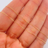 Venetian Set+ Round Emerald 23 Pts 1.3gr / 19 3/4 in / 0.45mm Yellow Gold 18K %