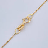 Venetian Set+ Round Emerald 18 Pts 1.25gr / 19 3/4 in / 0.45mm Yellow Gold 18K %