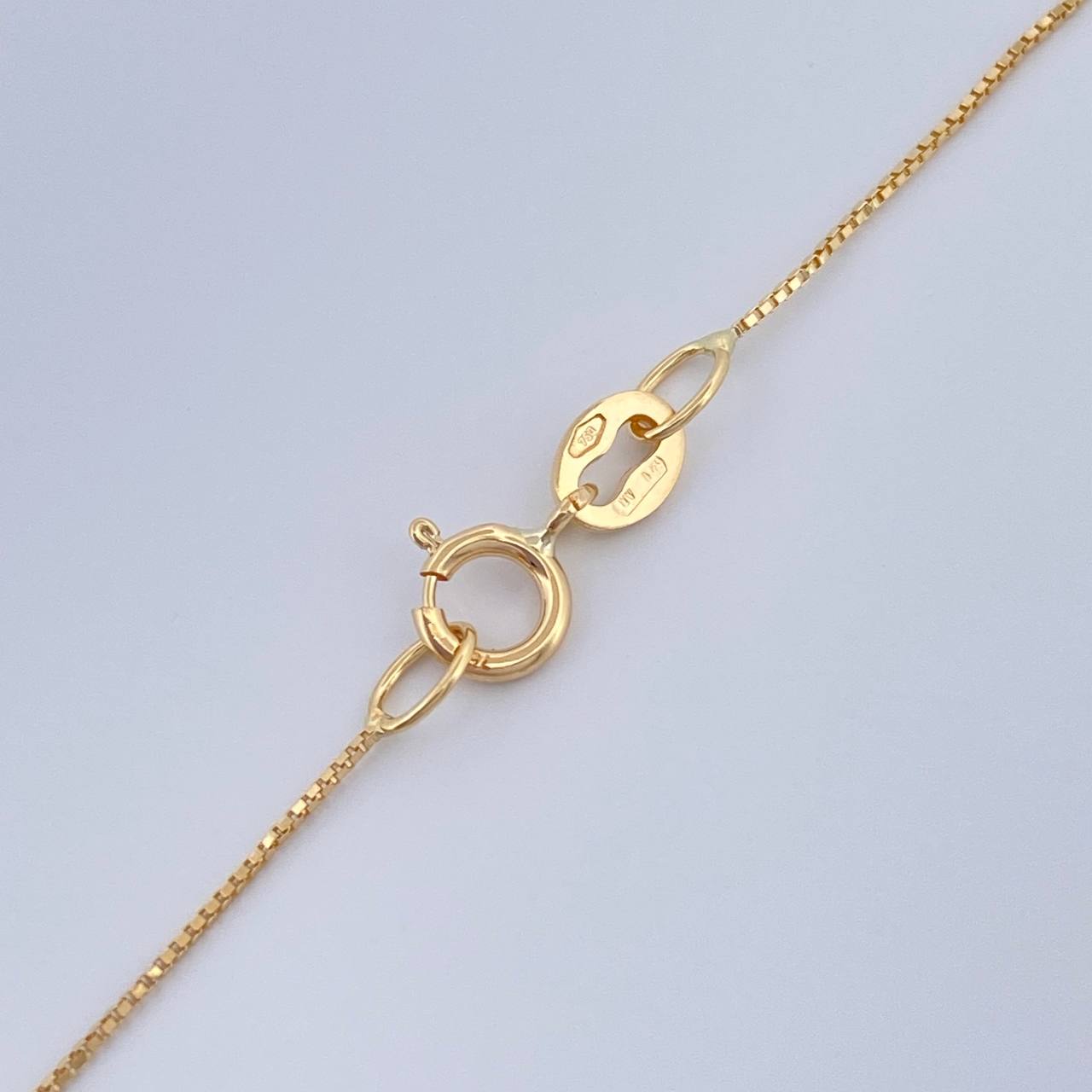 Venetian Set+ Round Emerald 23 Pts 1.3gr / 19 3/4 in / 0.45mm Yellow Gold 18K %