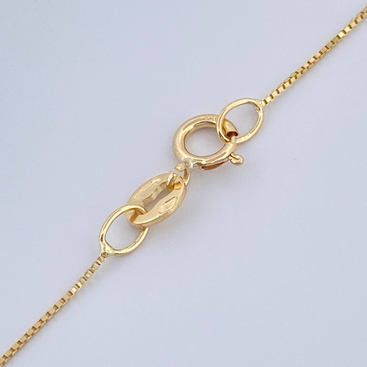 Set Veneciana+Delfin Esmeralda 08 Pts 1.4gr / 20 in / 0.46mm Oro Amarillo 18K %