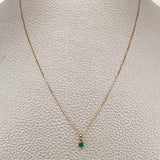 Venetian Set+ Round Emerald 23 Pts 1.3gr / 19 3/4 in / 0.45mm Yellow Gold 18K %