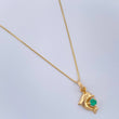 Set Veneciana+Delfin Esmeralda 08 Pts 1.4gr / 20 in / 0.46mm Oro Amarillo 18K %