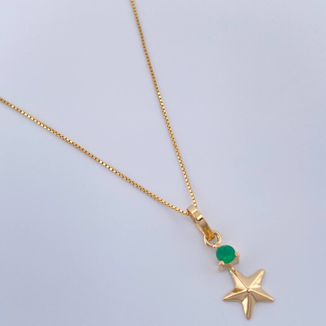 Venetian Set+ Star Emerald 11 Pts 1.3gr / 19 3/4 in / 0.56mm Yellow Gold 18K %