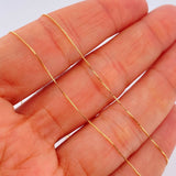 Venetian Set+ Round Emerald 08 Pts 1.2gr / 19 3/4 in / 0.54mm Yellow Gold 18K %