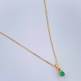 Venetian Set+ Round Emerald 08 Pts 1.2gr / 19 3/4 in / 0.54mm Yellow Gold 18K %