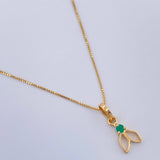 Set Veneciana+Sirena Esmeralda 03 Pts 1.3gr / 19 3/4 in / 0.45mm Oro Amarillo 18K %