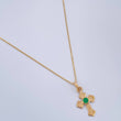 Venetian Set+ Flat Cross Emerald 05 Pts 1.3gr / 19 3/4 in / 0.46mm Yellow Gold 18K %