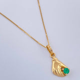 Venetian Set+ Hand Emerald 08 Pts 1.4gr / 19 3/4 in / 0.53mm Yellow Gold 18K %