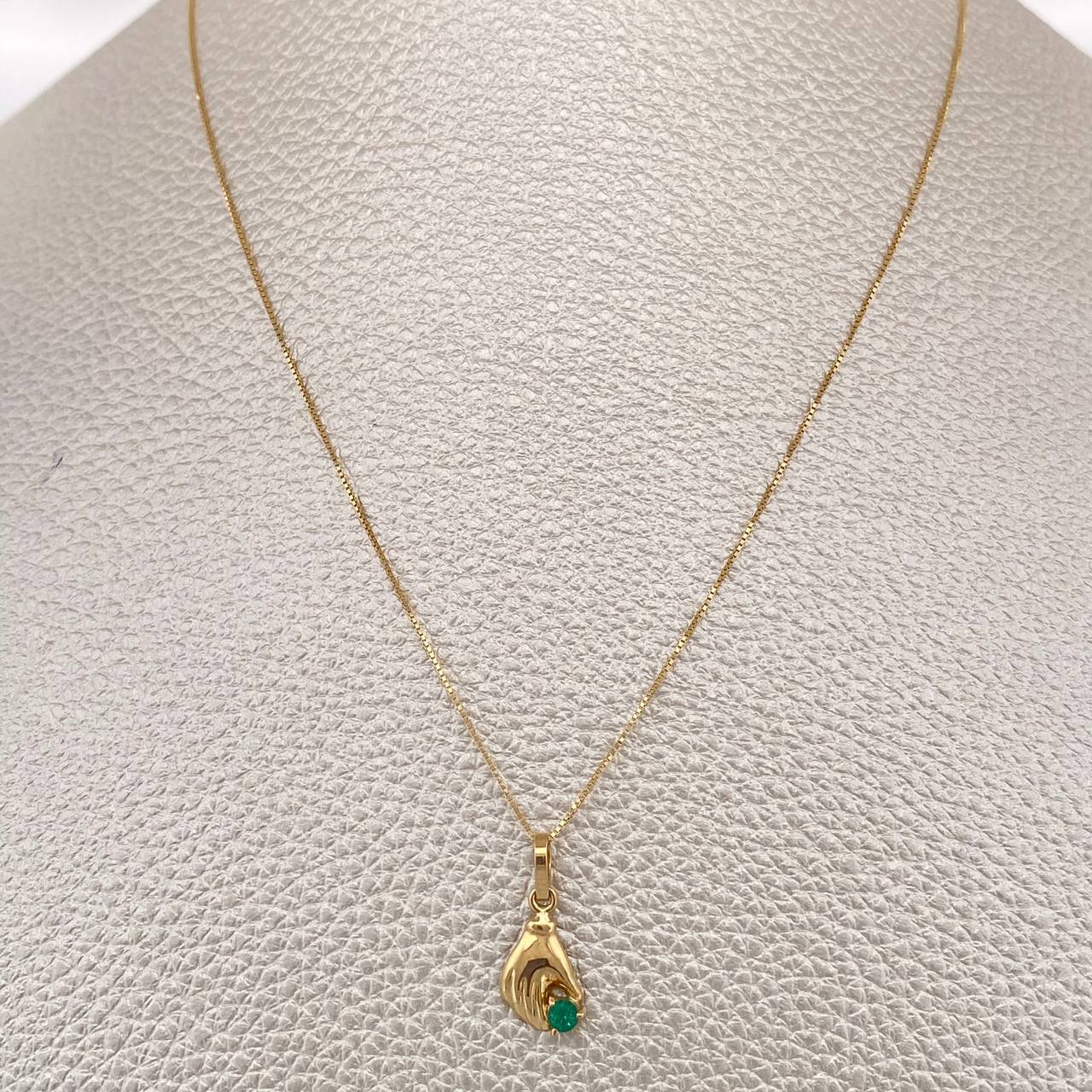 Venetian Set+ Hand Emerald 08 Pts 1.4gr / 19 3/4 in / 0.53mm Yellow Gold 18K %