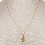 Venetian Set+ Grape Emerald 04 Pts 1.4gr / 19 3/4 in / 0.5mm Yellow Gold 18K %