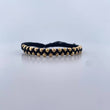 Pulsera Negra 3mm 31 Und Bolas Lisas Oro Amarillo 18K (A.C)