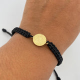 Pulsera Negra San Benito 1.1gr / Oro Amarillo 18K &