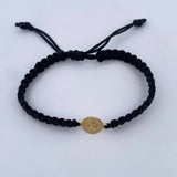 Pulsera Negra San Benito 0.7gr / Oro Amarillo 18K &