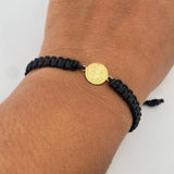 Pulsera Negra San Benito 0.7gr / Oro Amarillo 18K &