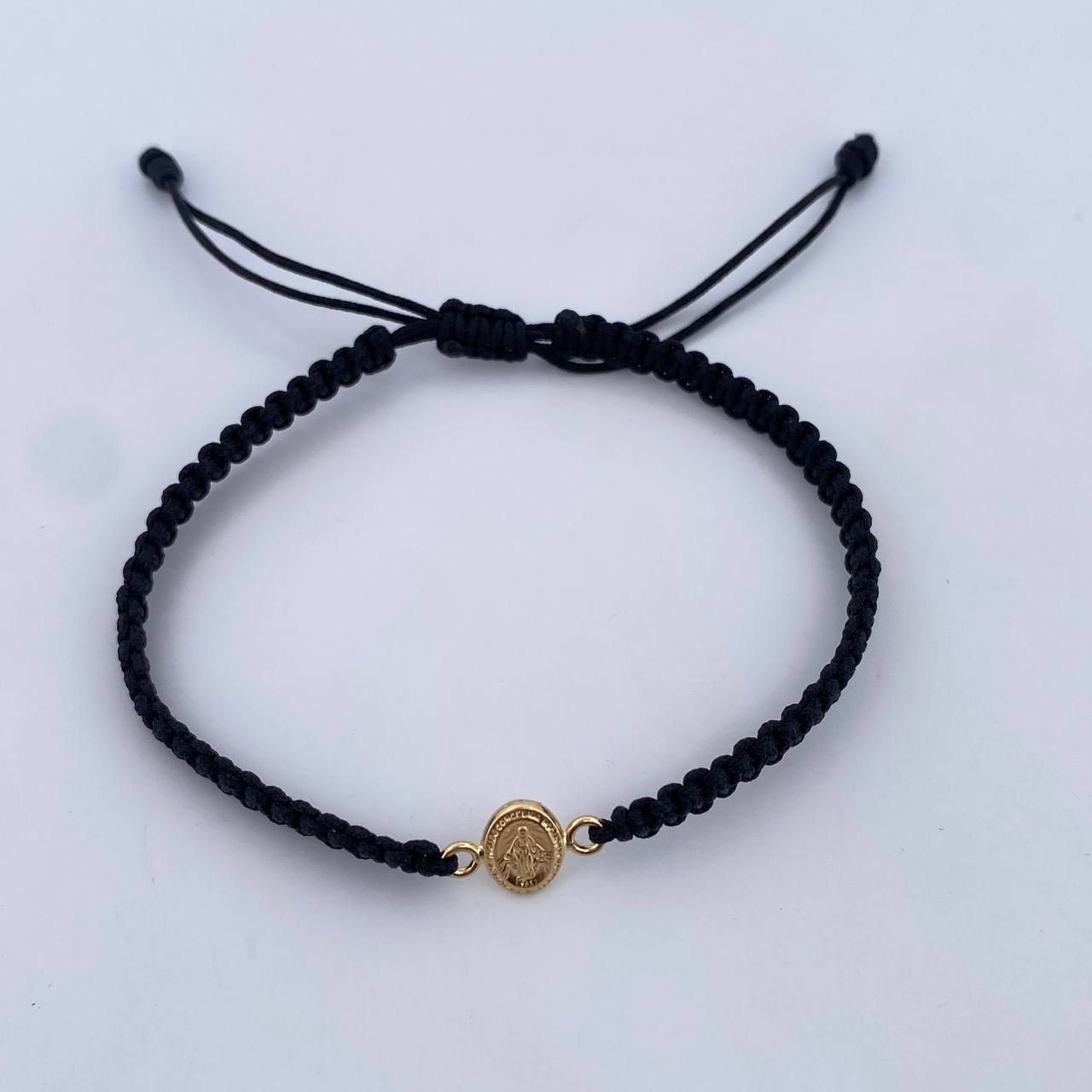 Black Virgin Miraculous Bracelet 0.3gr / 18K Yellow Gold &