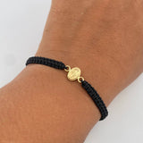 Black Virgin Miraculous Bracelet 0.3gr / 18K Yellow Gold &
