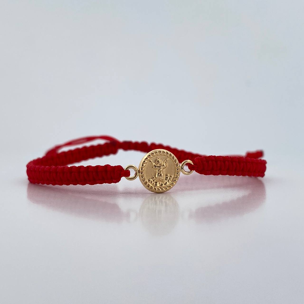 Pulsera Roja Divino Niño 0.45gr / Oro Amarillo 18K &