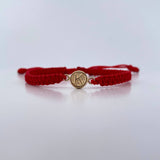 Pulsera Roja Letra K 0.4gr / Oro Amarillo 18K &
