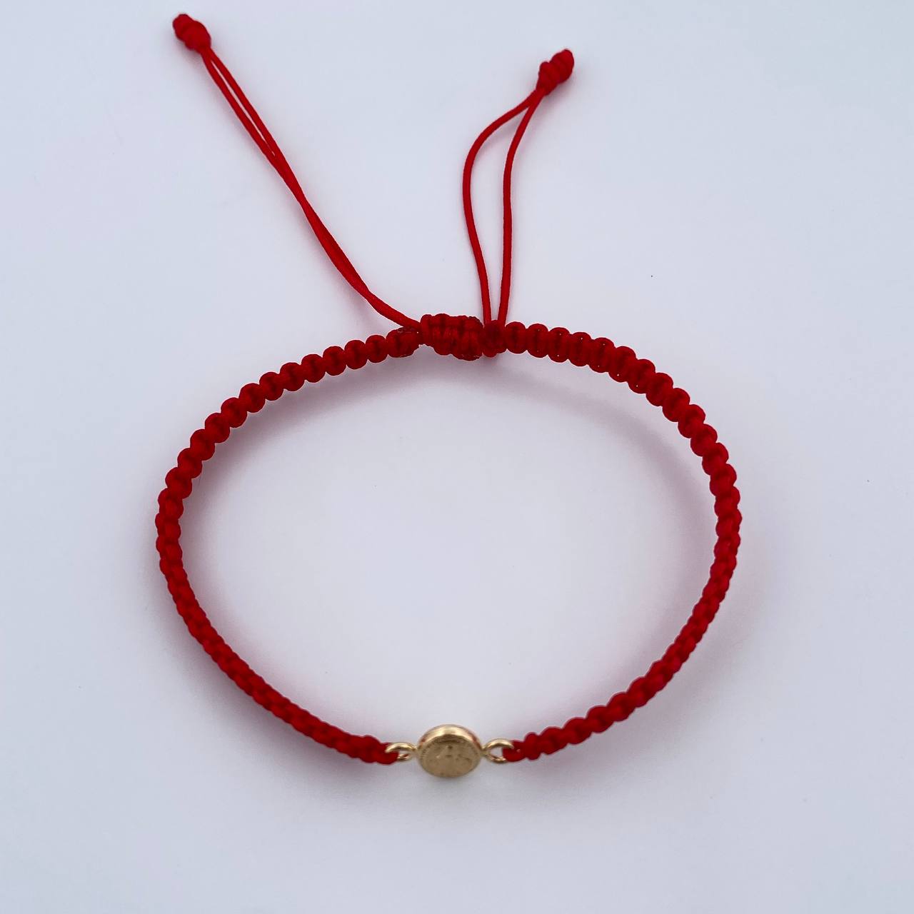 Red Virgin Miraculous Bracelet 0.3gr / 18K Yellow Gold &