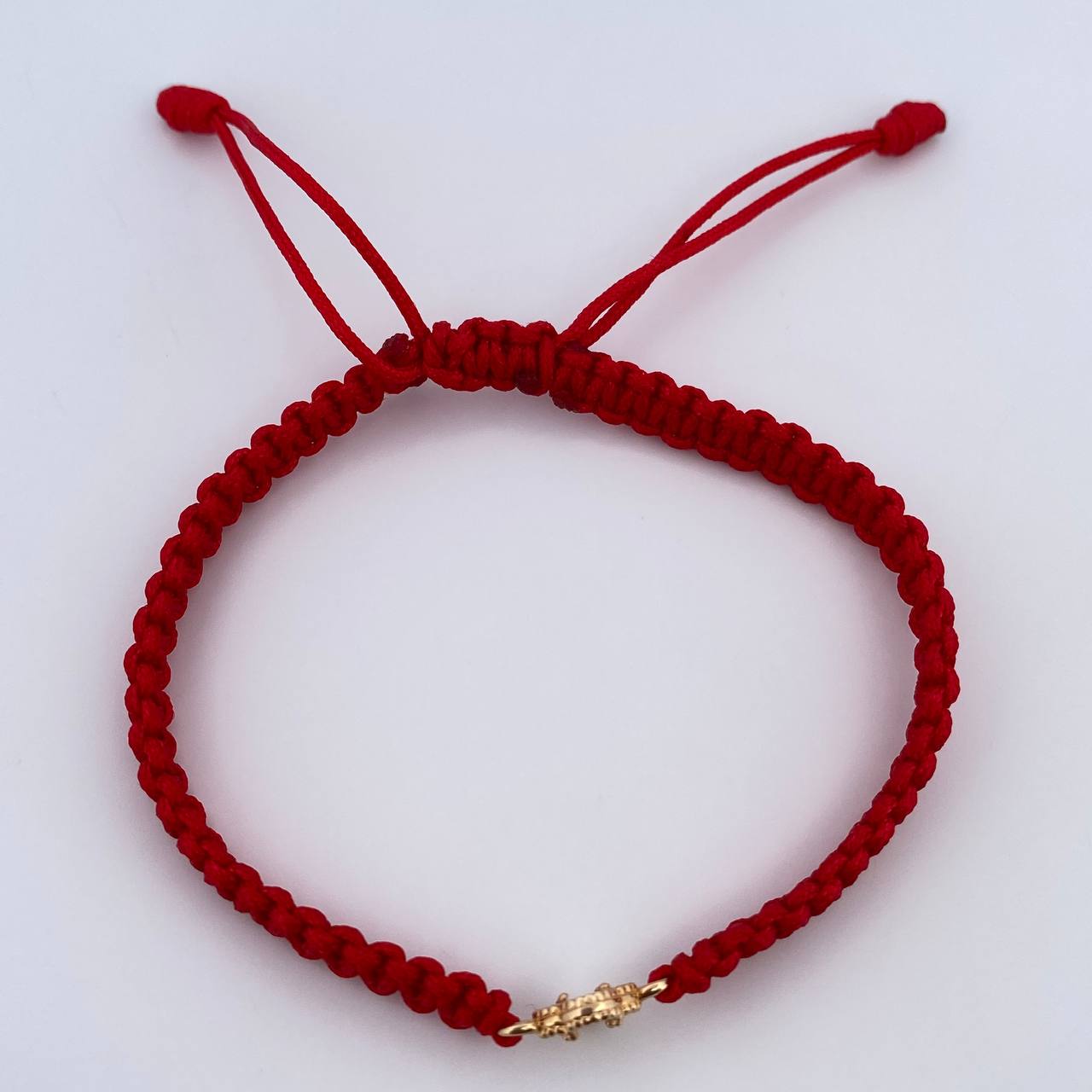 Pulsera Roja Trebol 0.65gr / Nacar Blanco Oro Amarillo 18K &
