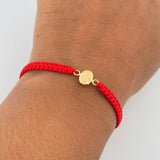 Pulsera Roja Virgen Del Carmen 0.35gr / Oro Amarillo 18K &