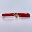 Red Bracelet Letter G 0.4gr / 18K Yellow Gold &