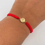 Red Bracelet Letter G 0.4gr / 18K Yellow Gold &