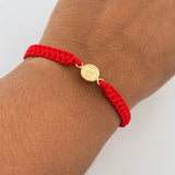 Red Bracelet Letter R 0.4gr / 18K Yellow Gold &