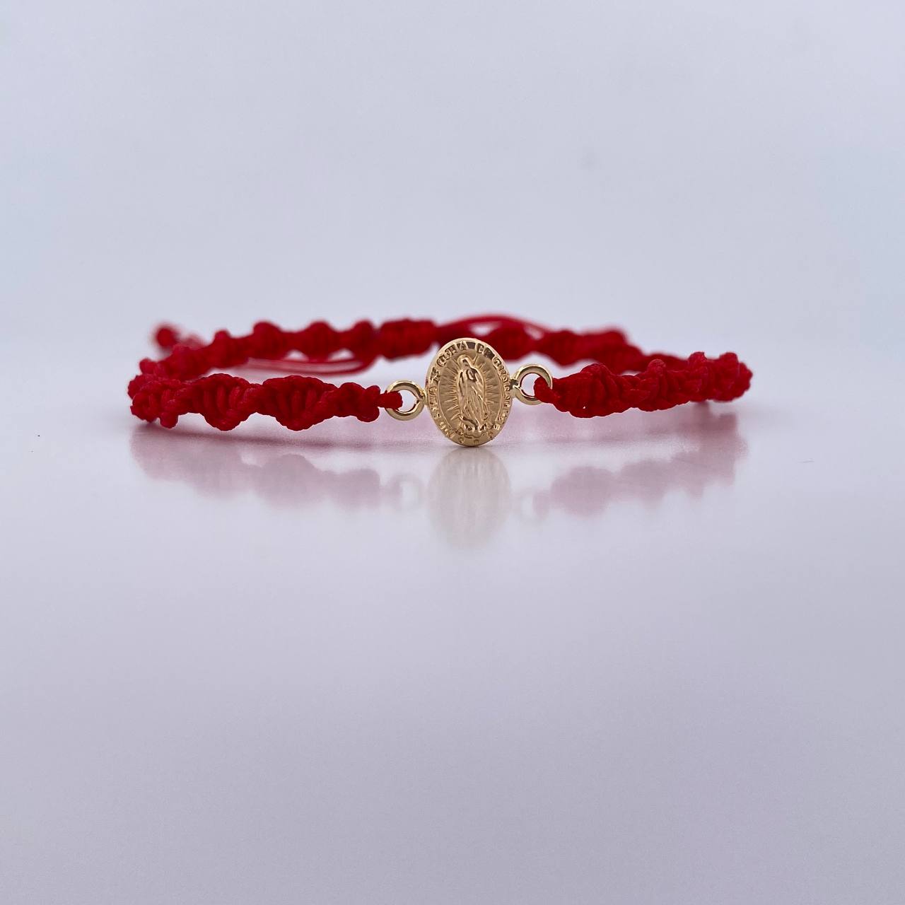 Pulsera Roja Virgen Guadalupe 0.4gr / Oro Amarillo 18K &