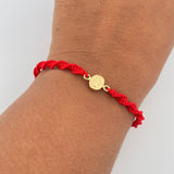 Pulsera Roja Virgen Guadalupe 0.4gr / Oro Amarillo 18K &