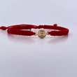 Pulsera Roja Letra E 0.4gr / Oro Amarillo 18K &