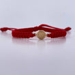 Pulsera Roja Letra W 0.4gr / Oro Amarillo 18K &