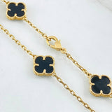Paperclip Chain Black Clover 27.15gr / 23 1/2 in / 18K Yellow Gold Nac.Esp. ©